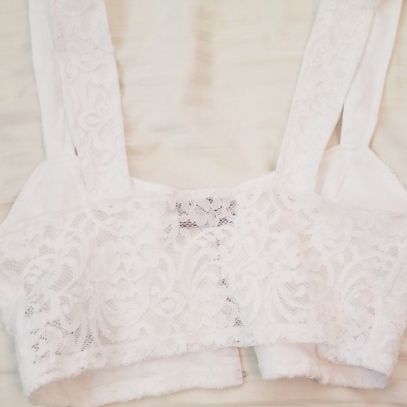 NWT UO Claudia Lace Bustier Cropped Top - Picture 3 of 4